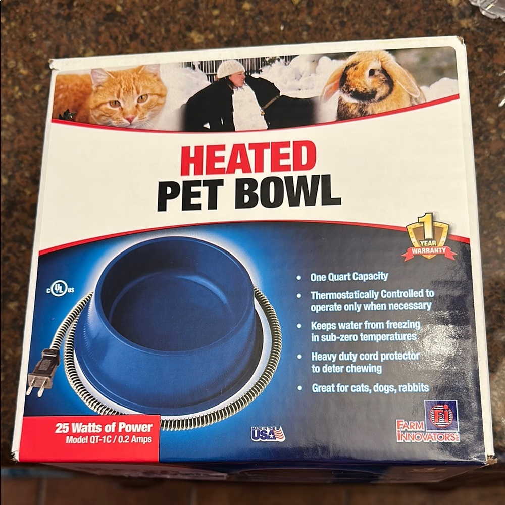 Heated Pet Bowl - Blue